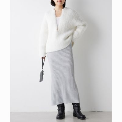 【Whim Gazette】ラメフィットスカート Whim Gazette(ウィム ガゼット)のラメニットフィットスカート
