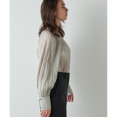 Whim Gazette(ウィム ガゼット)のコットンシルクテシボリブラウス通販