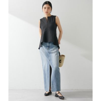 Whim Gazette(ウィム ガゼット)のストレッチペプラムブラウス