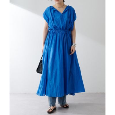 新品 Whim Gazette ウィムガゼット シルクローン ギャザーワンピース ウィムガゼット Whim Gazette シルクローンギャザーワンピース