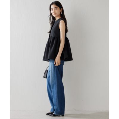 ウィムガゼット　新品タグ付　ペプラムダンボールジレ　ホワイト Whim Gazette ベスト ジレ ペプラムダンボールジレ レディース