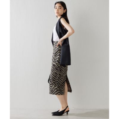 [Whim Gazette 新品未使用]ゼブラ柄タイトスカート サイズF ゼブラプリントタイトスカート | Whim Gazette(ウィム ガゼット