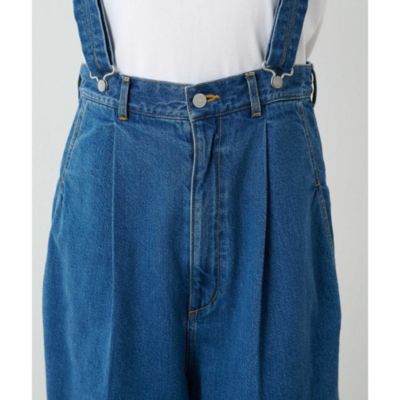 【美品】今季完売GEMINI/Whim Gazetteサスペンダーデニムパンツ Whim Gazette(ウィム ガゼット)の【GEMINI】サスペンダーデニム