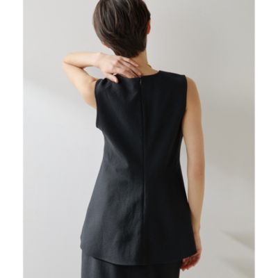Whim Gazette ストレッチブッチャーペプラムブラウス Whim Gazette(ウィム ガゼット)のストレッチブッチャーペプラム