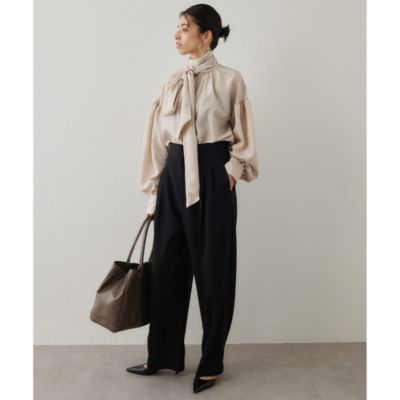 Whim Gazette(ウィム ガゼット)のシルキーボウタイブラウス通販