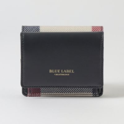 BLUE LABEL CRESTBRIDGE パーシャルクレストブリッジチェックPVC二つ折り財布