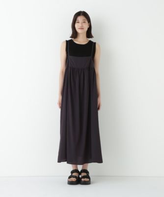 未使用 HUMAN WOMAN リネン キャミソールワンピース 黒 Mサイズ 未使用 HUMAN WOMAN リネン キャミソールワンピース 黒 Mサイズ