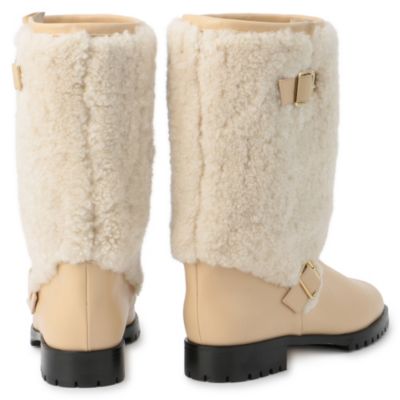 【未使用】NEBULONI E./ネブローニ　ボアブーツ NEBULONI E.(ネブローニ)｜スクエアトゥミドルブーツ/ブラック の通販