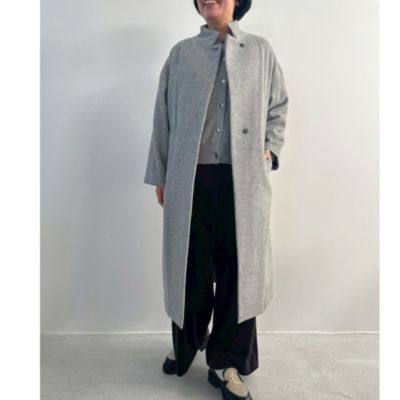 mizuiro ind(ミズイロインド)の【LEE別注】スタンドカラーウールコート