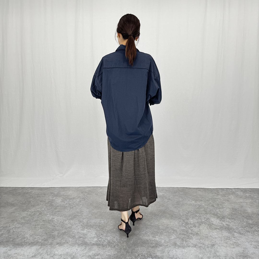 【徳原文子さんコラボ】シアーニットギャザースカート