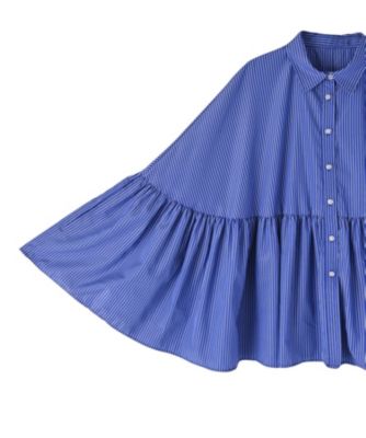スタイルデリ STYLE DELI 【BLK001】ポンチョ風シャツブラウス （オフホワイト） STYLE DELI(スタイルデリ)の【BLK001】ポンチョ風シャツブラウス