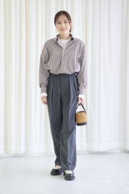 モデル身長:164cm/モカストライプ/着用サイズ:FREE