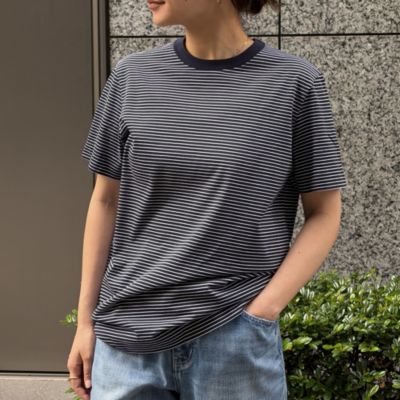 SLOANE(スローン)の72／2コットン天竺 マイクロボーダーTシャツ通販