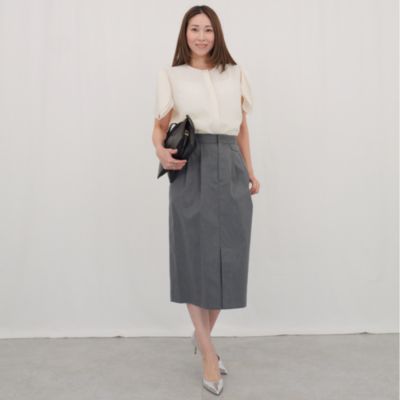 M7days【徳原文子さんコラボ】ギャザーフレンチスリーブトップス