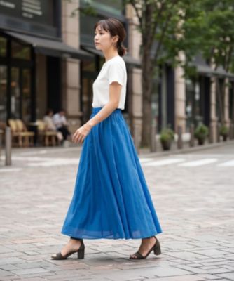 STYLE DELI(スタイルデリ)の【LUXE】綿ローンギャザーロングスカート