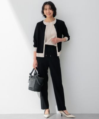 【洗える】レーヨンポリエステルストレッチ 5分袖 ニット 洗える】レーヨンポリエステルストレッチ 5分袖 ニット / 23区