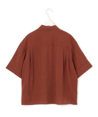 ICB(アイシービー)の【洗える】T/Rドライリネン クロップドシャツ通販