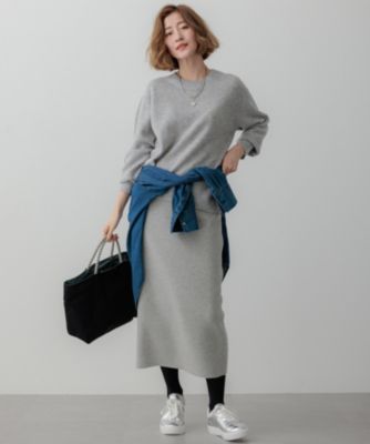 23区(ニジュウサンク)の【洗える】ウールカシミヤ クルーネック ニット