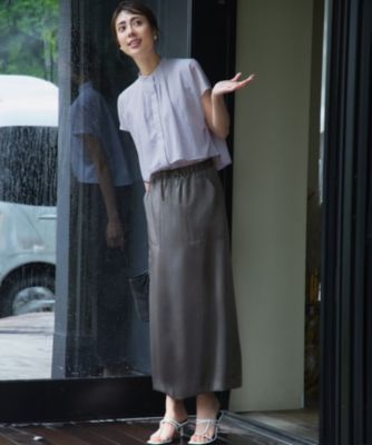 23区　スムースサテン Iライン スカート 23区｜【撥水加工/洗える】スムースサテン Iライン スカート | Rakuten