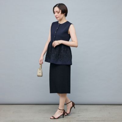 NOLLEY'S(ノーリーズ)のレース付きペプラムベスト通販 | 集英社