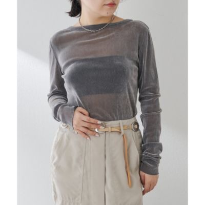 Whim Gazette フロッキーバックシャンカットソー　ホワイト Whim Gazette(ウィム ガゼット)のフロッキーバックシャン