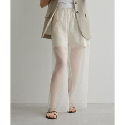 whim gazette ウィムガゼット　シアーハイウエストパンツ シアーハイウエストパンツ | Whim Gazette(ウィム ガゼット)レディース