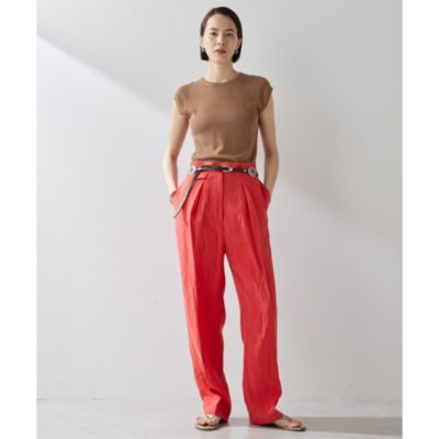 【完売品】ウィムガゼット　シルクリネンリブショートスリーブニット Whim Gazette(ウィム ガゼット)のシルクリネンリブショート