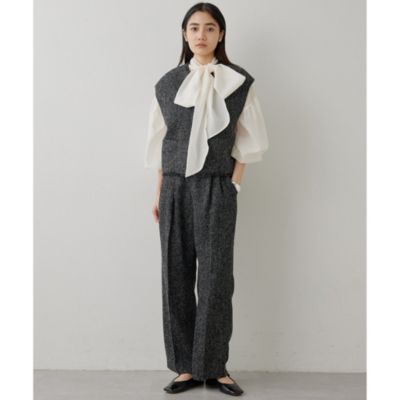 Whim Gazette(ウィム ガゼット)の【THE PAUSE】ツイードショートジレ