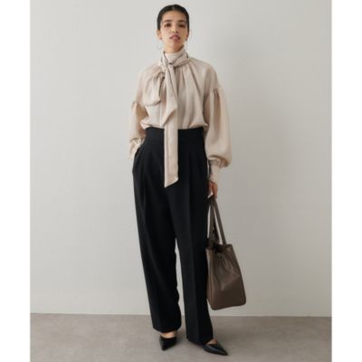 Whim Gazette シルキーボウタイブラウス今季美品 Whim Gazette(ウィム ガゼット)のシルキーボウタイブラウス通販