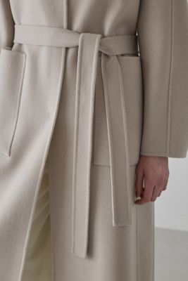 ADORE アドーア リバー2WAYコート カシミヤ混 A223 アドーア ADORE ◇カシミヤ混2TONEリバーノーカラーコート