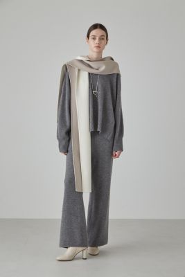 ADORE(アドーア)のカシミヤ混 2TONE リバーフードストール通販