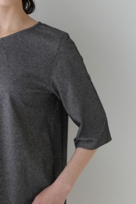 human woman / ヒューマンウーマン ◆４０／ジャガード千鳥ジャージカットソー human woman(ヒューマン ウーマン)の◇40／ジャガード千鳥