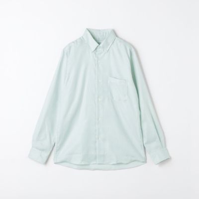 UNITED ARROWS green label relaxing：MEN’S ｴﾌﾞﾘｯﾄ ｵｯｸｽﾌｫｰﾄﾞ ﾛﾝﾄﾞﾝｽﾄﾗｲﾌﾟ ｽﾅｯﾌﾟ  ﾎﾞﾀﾝﾀﾞｳﾝ ﾄﾞﾚｽｼｬﾂ -ｲｰｼﾞｰｱｲﾛﾝ-