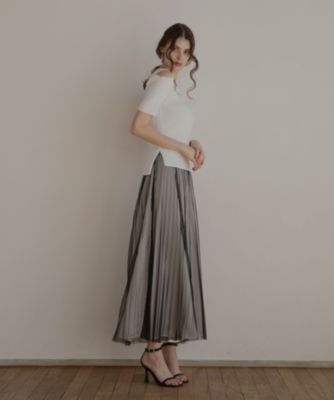 MIELI INVARIANT(ミエリ インヴァリアント)のTulle Layer Pleat Pants