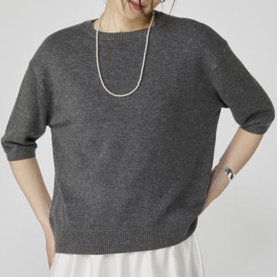 MADISONBLUE クルーネック ウール ニット 刺繍 MADISONBLUE(マディソンブルー)のヴィンテージ風クルーネック