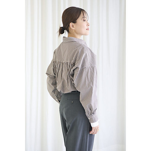 モデル身長:164cm/モカストライプ/着用サイズ:FREE