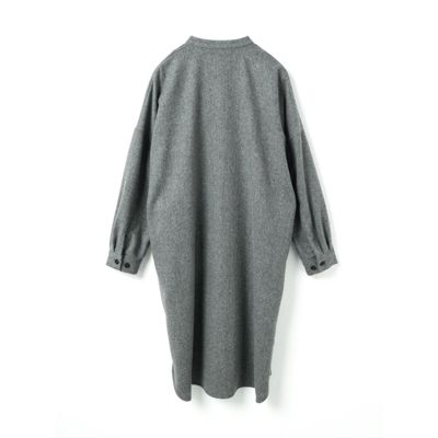 mizuiro ind(ミズイロインド)のスタンドカラーシャツワンピース通販