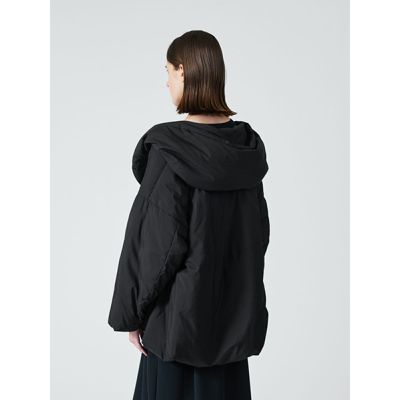 ミズイロインド　mizuiro ind フード付きショートダウンジャケット ミズイロインド mizuiro ind mizuiro ind フード付きショートダウン