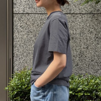 SLOANE(スローン)の72／2コットン天竺 マイクロボーダーTシャツ通販