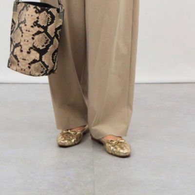 FABIO RUSCONI(ファビオ ルスコーニ)のレザーメッシュフラットシューズ