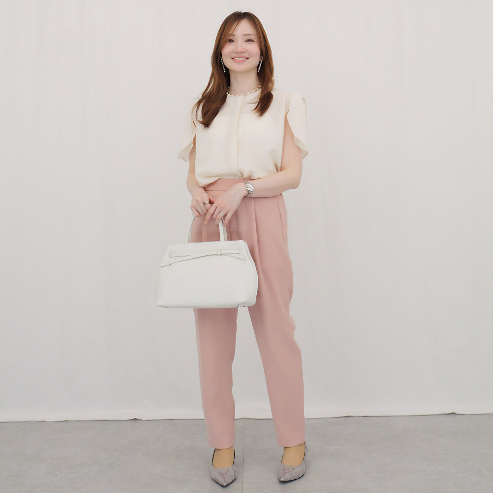 M7days【徳原文子さんコラボ】ギャザーフレンチスリーブトップス