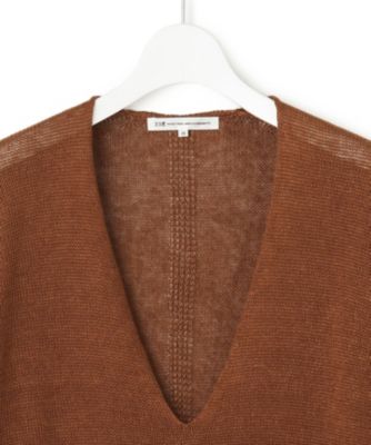【23区】ピュア リネン バルキー Vネック ニット 大きいサイズ 46 楽天市場】【SALE／50%OFF】【CLASSY.6月号掲載/洗える】ピュア