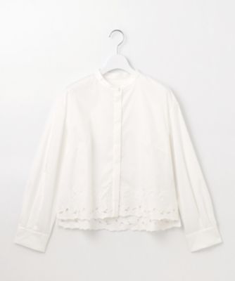 自由区 L(ジユウク エル)の【洗える】裾刺繍エンブロイダリー ブラウス
