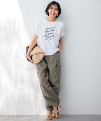 専用　23区　ミリタリーストレッチタフタ カーゴパンツ　44 SLOW/好評につき新色追加】ミリタリーストレッチタフタ カーゴ