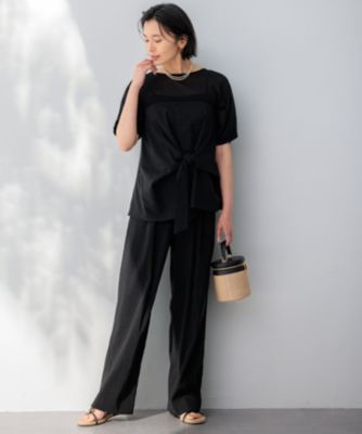 専用23区【CLASSY.掲載/洗える】リネンレーヨンストレッチ ワイドパンツ CLASSY.6月号掲載/洗える】リネンレーヨンストレッチ ワイド