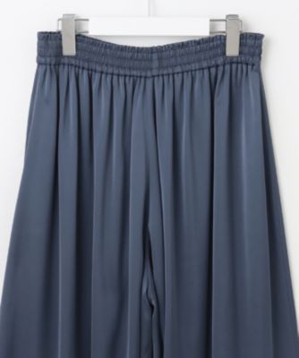 自由区【ウエストゴム・洗える】セミブライトサテンギャザー パンツ（サイズ46） カタログ掲載・セットアップ対応・ウエストゴム・洗える】セミ