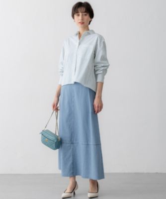 23区　【洗える】CANCLINI クロップド テントライン シャツ 洗える】CANCLINI クロップド テントライン シャツ / 23区