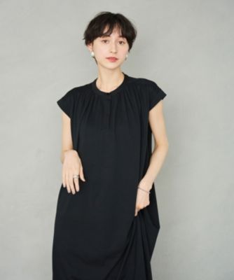 #Newans 乾燥機可能／接触冷感ヨークギャザーロングワンピース Newans(ハッシュニュアンス)の【乾燥機可能/接触冷感】ヨーク