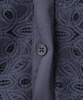 自由区新作フラワータイルブラウス 自由区(ジユウク)の【カタログ掲載・洗える】フラワータイル