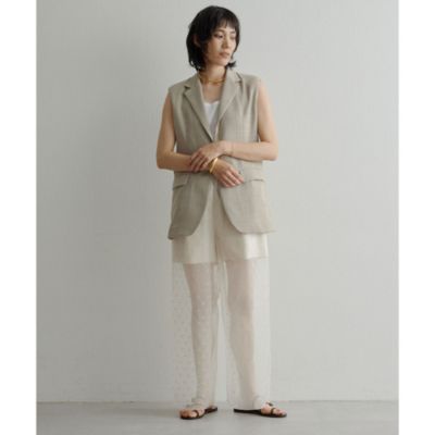 whim gazette ウィムガゼット　シアーハイウエストパンツ シアーハイウエストパンツ | Whim Gazette(ウィム ガゼット)レディース